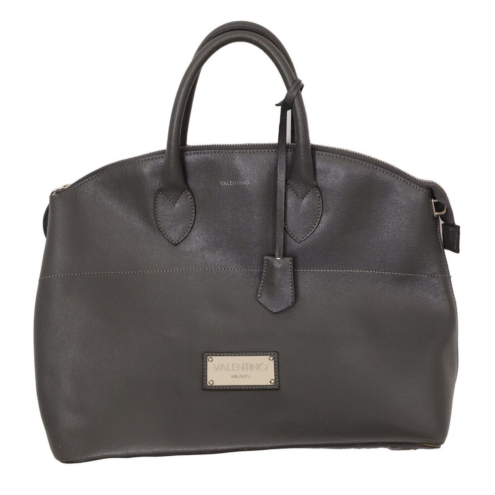 VALENTINO by Mario Valentino Bravia Bag Grey Saffiano Leather Large Tote $1195